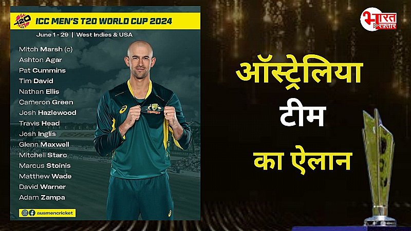 T20 World Cup 2024: टीम इंडिया के बाद ऑस्ट्रेलिया ने भी किया टीम का ऐलान, जानिए कंगारू टीम में किसको मिली जगह