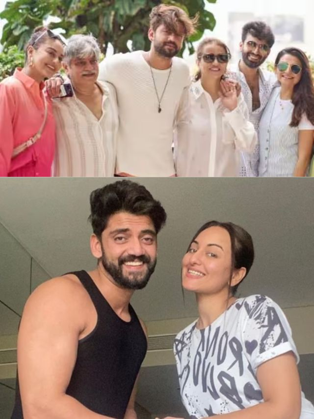 Sonakshi Sinha Zaheer Iqbal: शादी से पहले ससुराल वालों संग मस्ती करती दिखीं सोनाक्षी सिन्हा, बट गए शादी के कार्ड